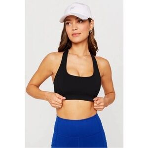 Fabletics Essential‎ Sports Bra Womens Size XS Black Athletic Activewear New